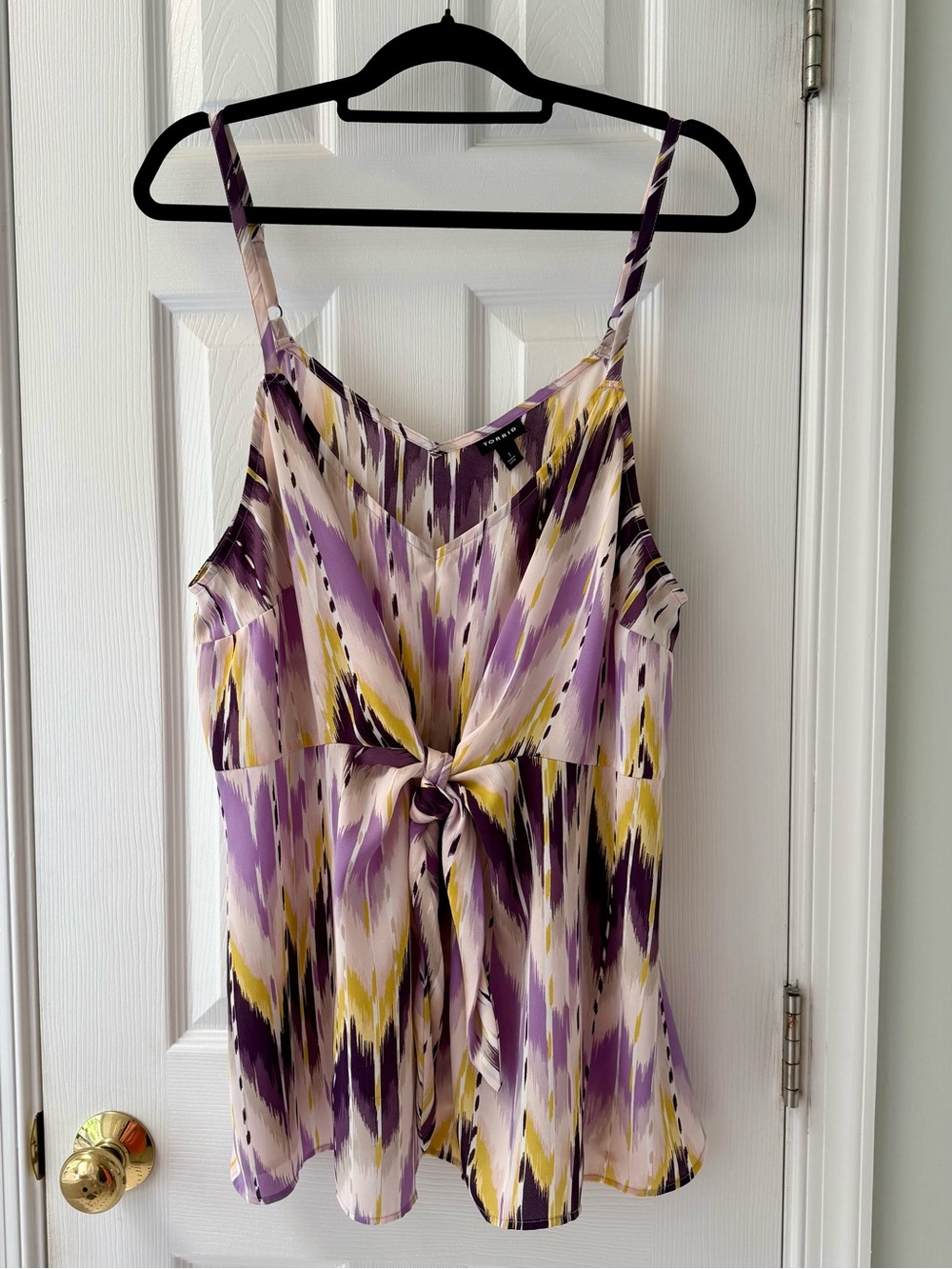 Torrid Camisole Tank Top Boho Artsy Eclectic Lavender Yellow Multi XL 1X